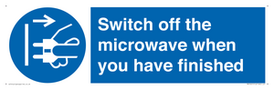 Switch off the microwave when you have finished